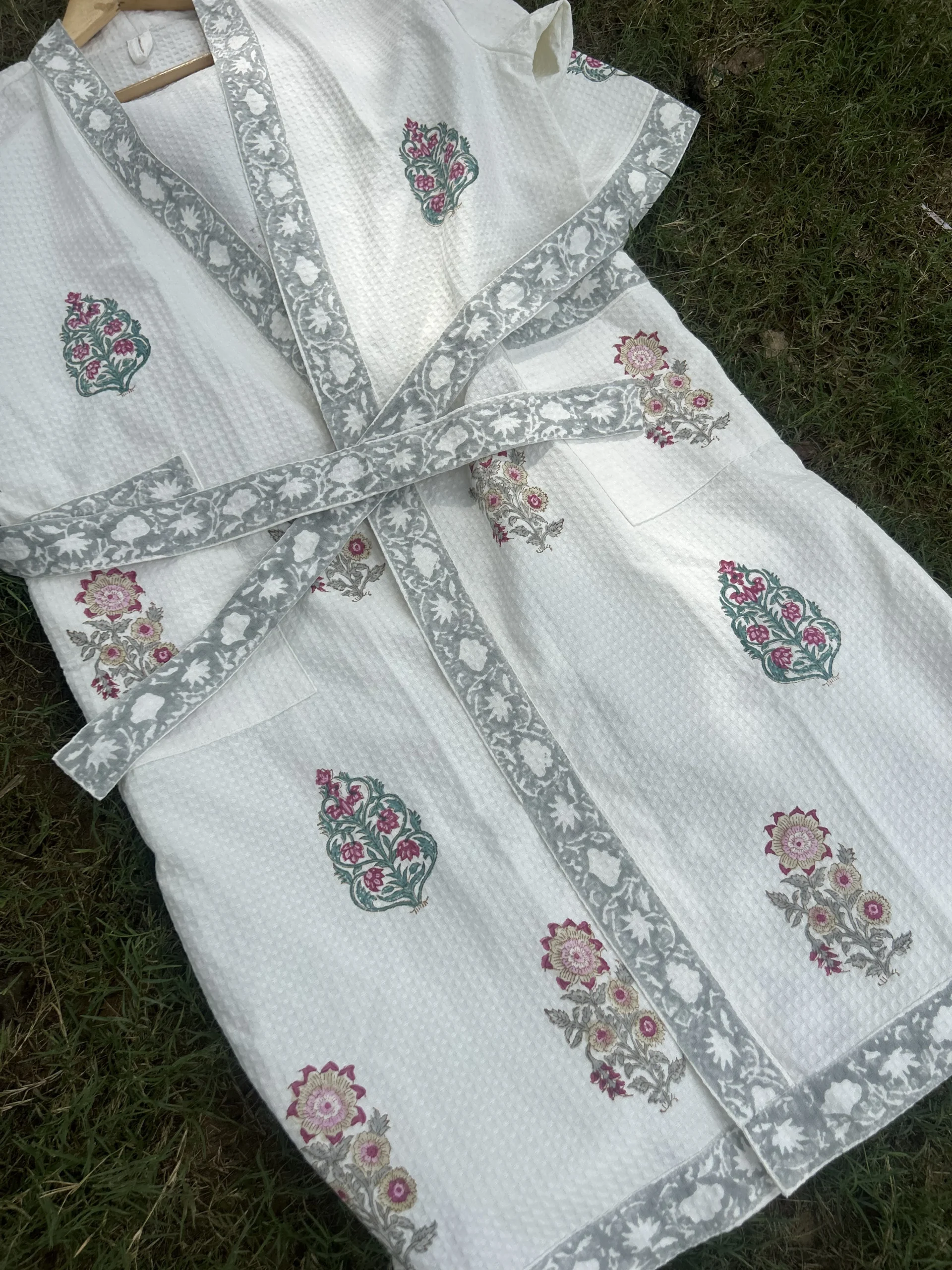 Chandni Wrap Handblock Bathrobe