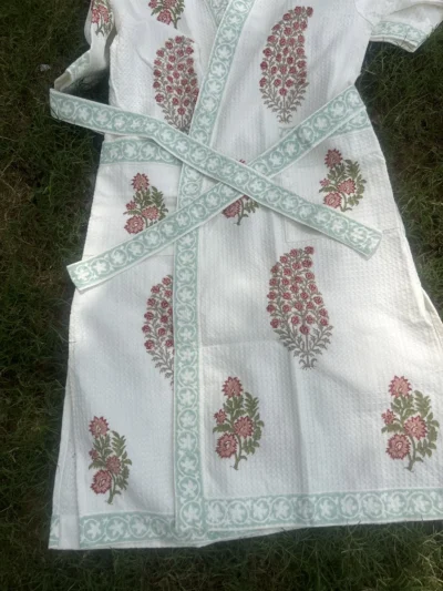 Falak Wrap Handblock Bathrobe