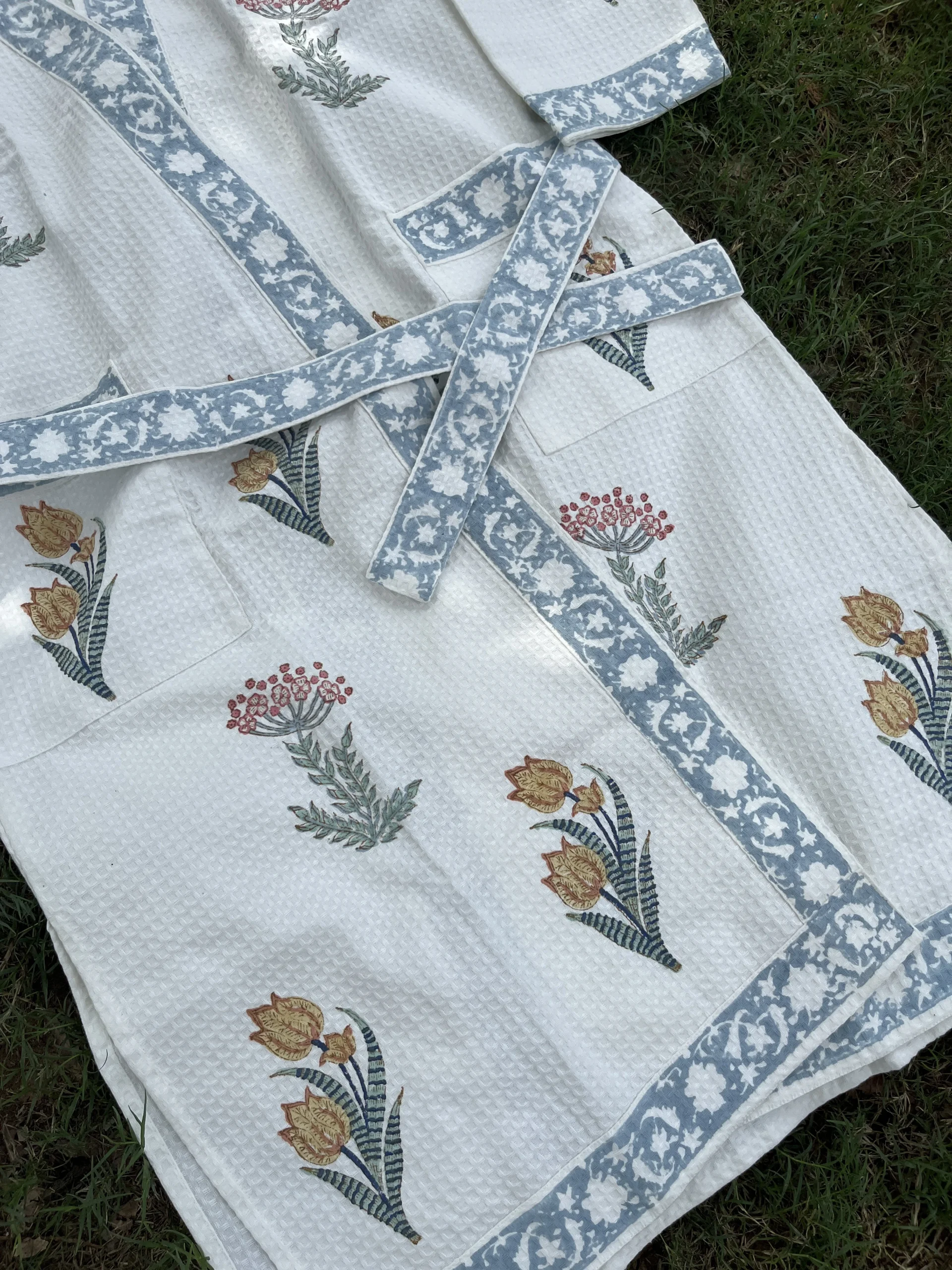 Surmai Wrap Handblock Bathrobe