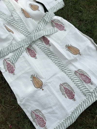 Mehak Wrap Handblock Bathrobe