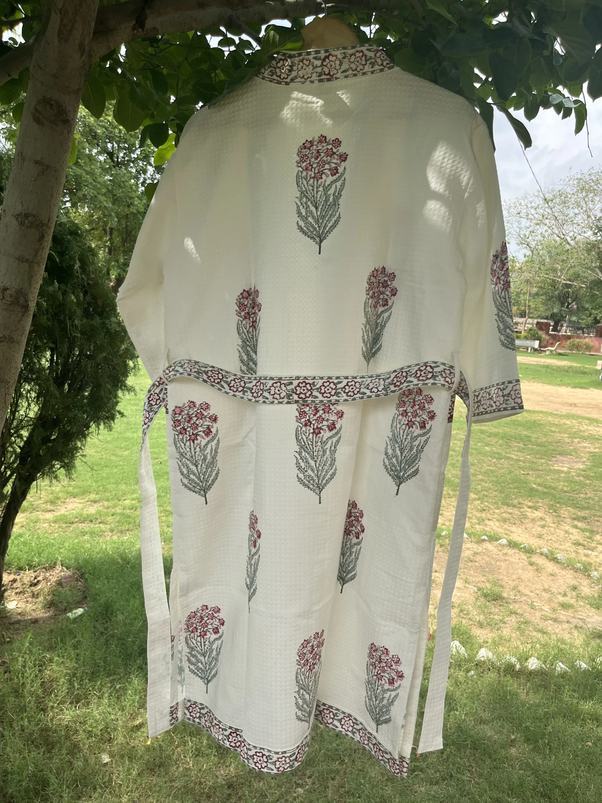 Gulzar Wrap Handblock Bathrobe - Image 3