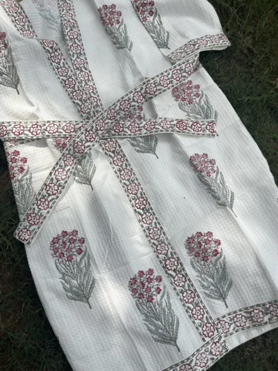 Gulzar Wrap Handblock Bathrobe