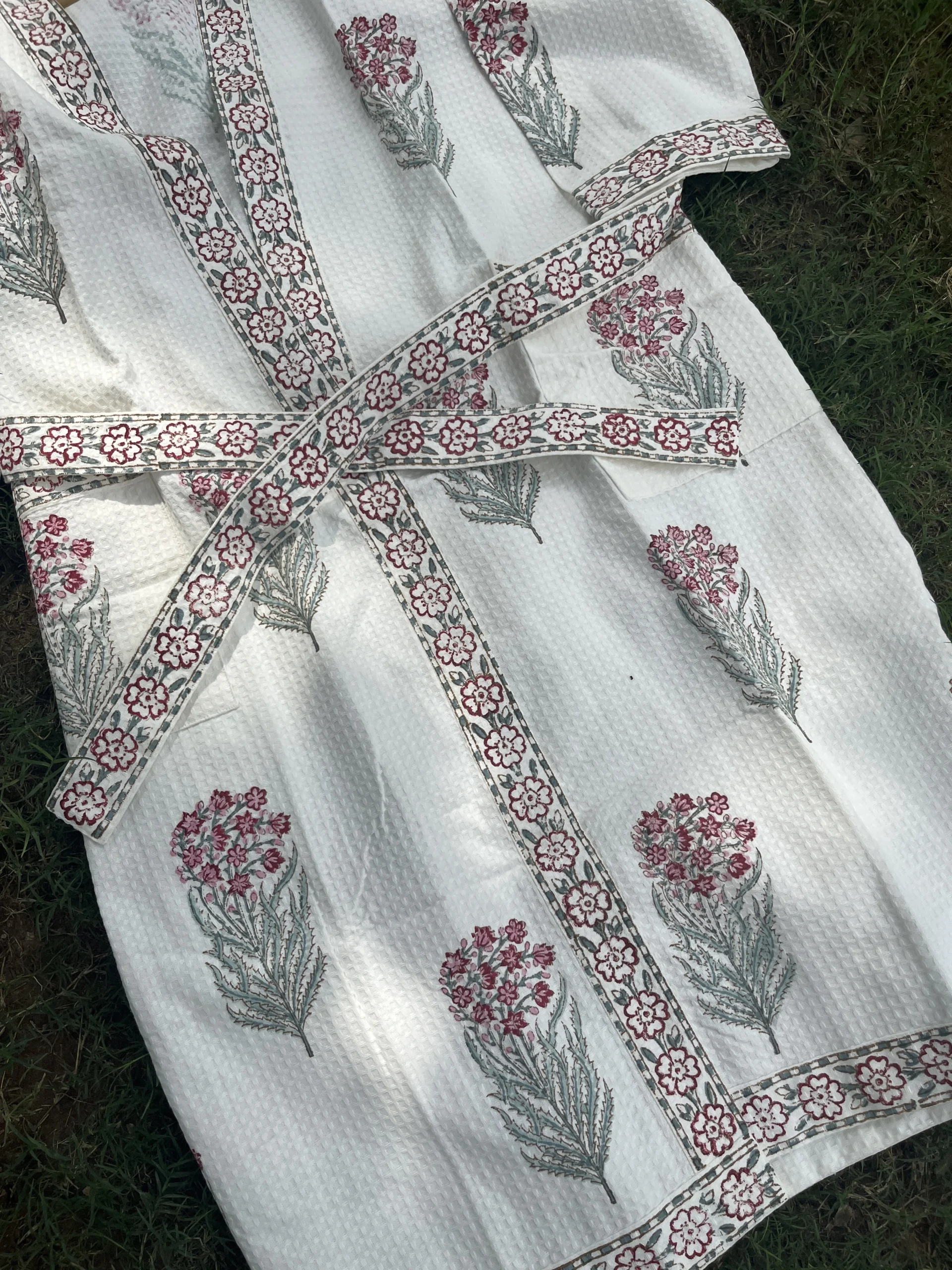 Gulzar Wrap Handblock Bathrobe