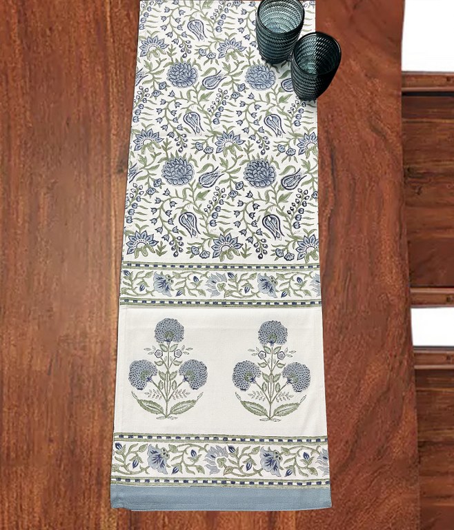 Neelbagh HandBlock Table Runner